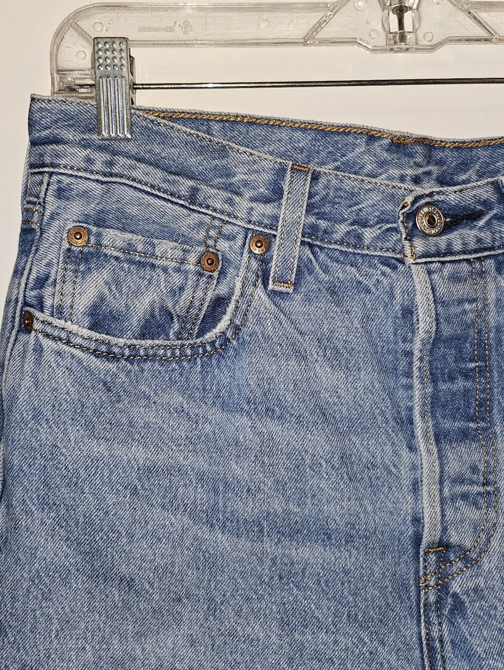 Levi's 501 Light Wash Jeans W28 L32 100% Cotton Casual